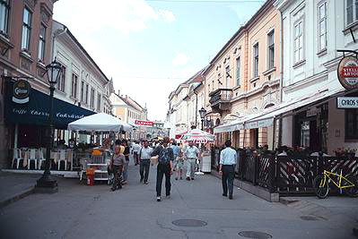 Eger - Stadt der Trauben und Weine. Die Burg bietet eine hervorragende Aussicht auf das hbsche Stadtzentrum. Die Stadt mit ihrer ruhmreichen geschichtlichen Vergangenheit, den Minaretten und Palsten ist ein idealer Ferienort fuer alle, die Thermalbaeder, gutes Essen, Wein und natrlich Unterhaltung suchen. Eger liegt 125 km von Budapest.