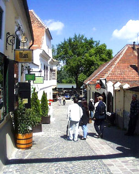 Szentendre, a peaceful little town is situated at the Danube bend, North of Budapest. It takes 20 minutes to get there by car or 40 minutes by public transportation. Szentendre is a town of arts and museums, and very popular among tourists.