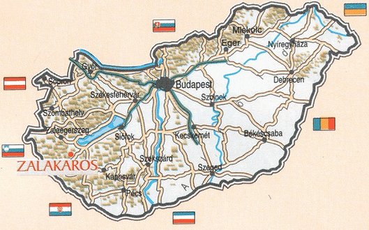 Zalakaros a Balatontl kb. 40 km-re, Magyarorszg dl-nyugati rszn, csodlatos, nyugodt krnyezetben helyezkedik el. A telepls a 96 °C-os terml- s gygyvz ltal vlt hress, mely vz a legmagasabb hmrsklet Magyarorszgon.