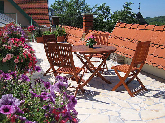 Our hotel is in the centre of Tihany, one of the oldest villages in Hungary, built on  the peninsular on the north side of Lake Balaton, which is famous for its Benedictine Abbey, founded in the llth century.