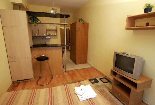 Elite Studios are located in center of Budapest, about 300 meters from the Small Boulevard (K�roly K�r�t) and Astoria. The world famous synagogue is 50 meters far from the building.