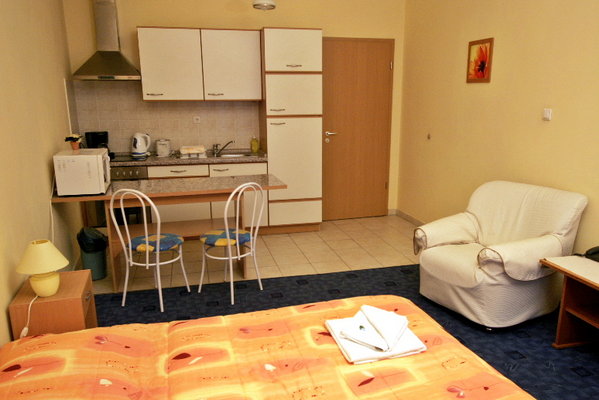 Elite Studios are located in center of Budapest, about 300 meters from the Small Boulevard (K�roly K�r�t) and Astoria. The world famous synagogue is 50 meters far from the building.