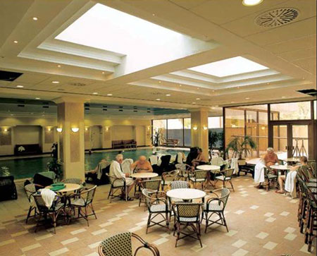 The newly renovated nine-storey spa hotel - built in 1979 - is centrally located, in the picturesque surroundigs of the Margaret Island, yet far from the noise of the metropolis Budapest.