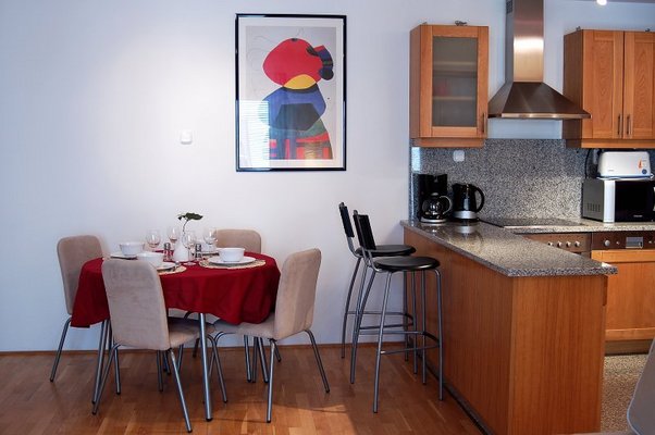 The flats of the Paradise Apartments are located in the center of Budapest, only about eight minutes walk from the main tourist area of Budapest. Most of the clubs shops and coffee houses are in walking distance.